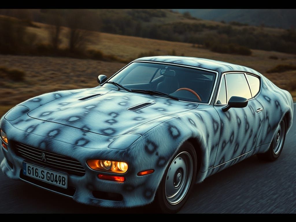 Steampunk Whale Shark Car Cruises French Landscape