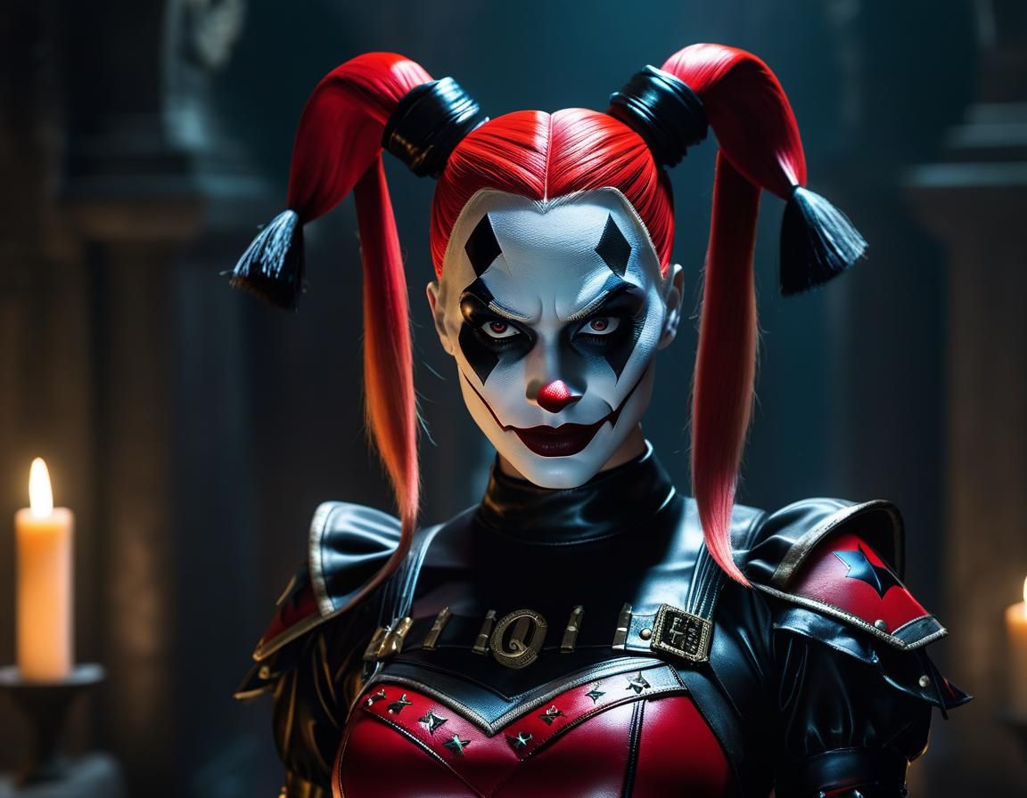 Demonic Harley Quinn Mask on Crypt Altar