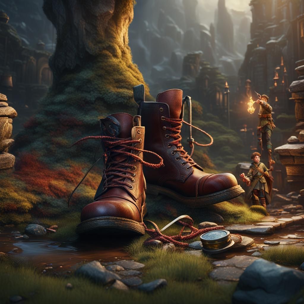 Pixie Mischief: Tying Shoelaces in a Fantasy Art Style