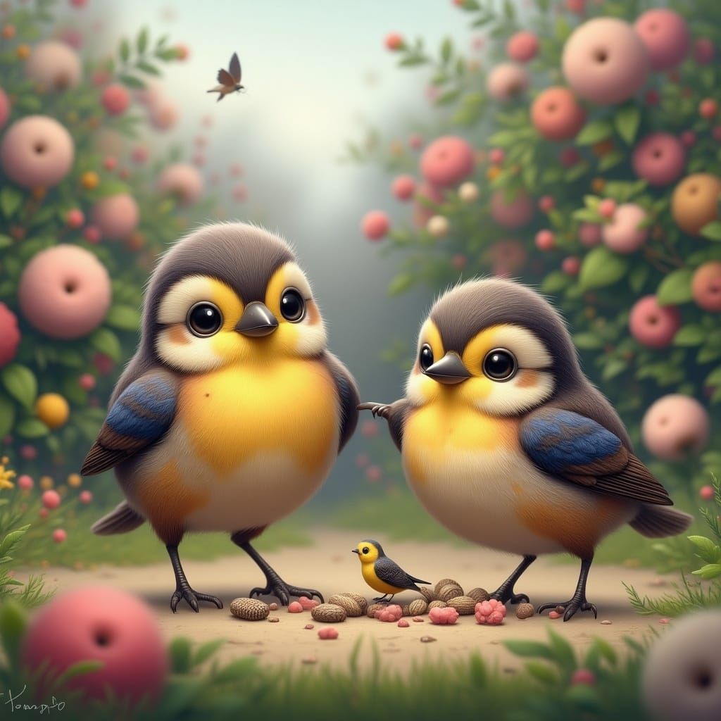 Adorable Pudgy Birds Steal Hearts in the Park