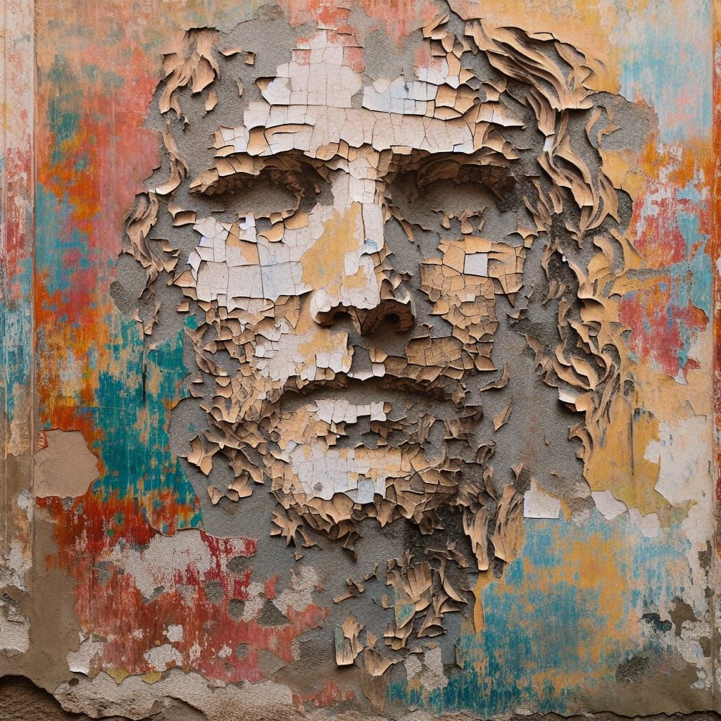 Face Illusion Emerging from Cracked Wall