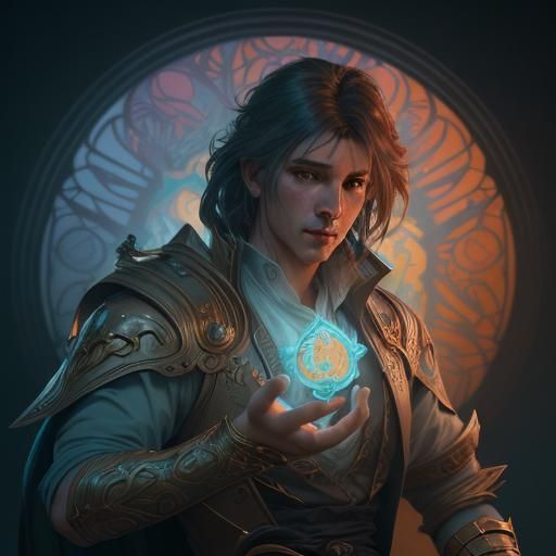 Fantasy Prince Concept Art in Art Nouveau Style