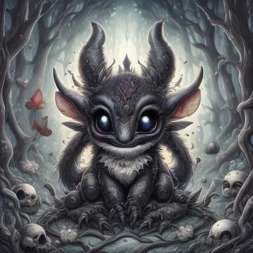 Macabre Harlequin Character in Dark Aesthetic