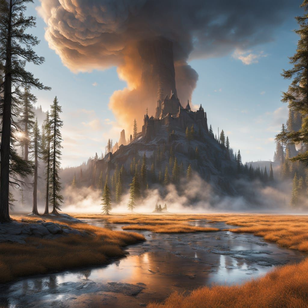 Enchanted Morning at Castle Geyser