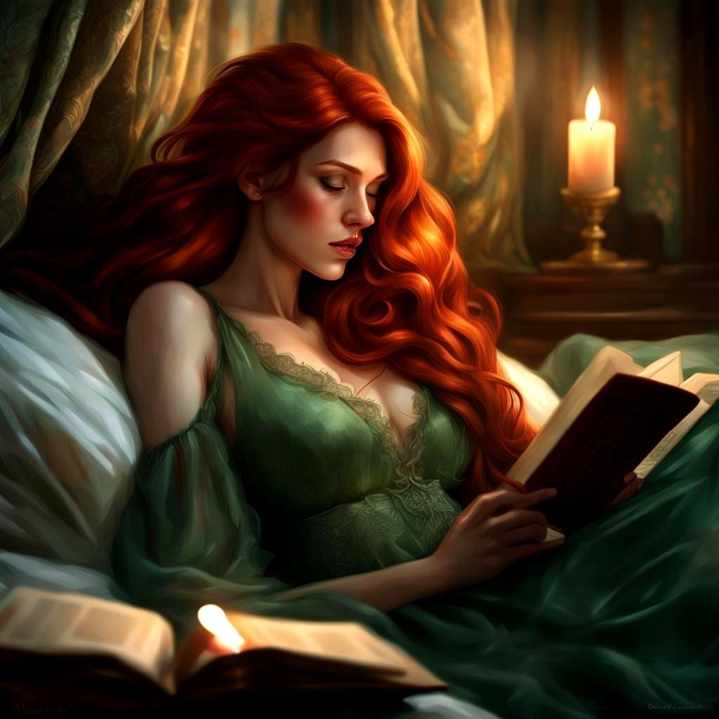 Reading by Candle light