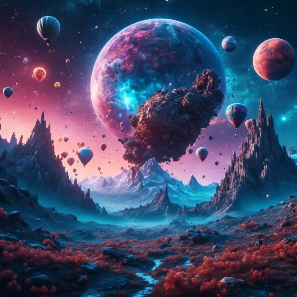 Universe Collision: A Detailed Matte Painting