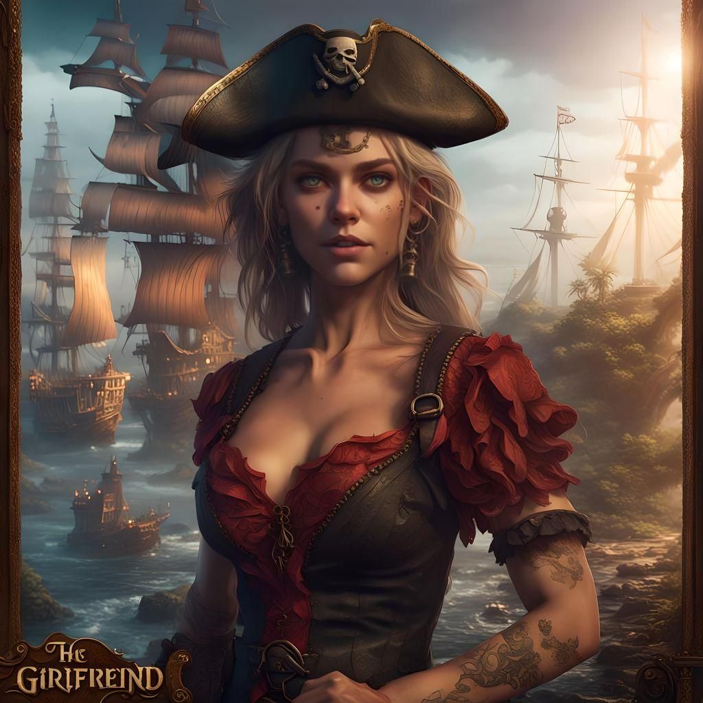 Pirate's Girlfriend: Detailed Matte Painting