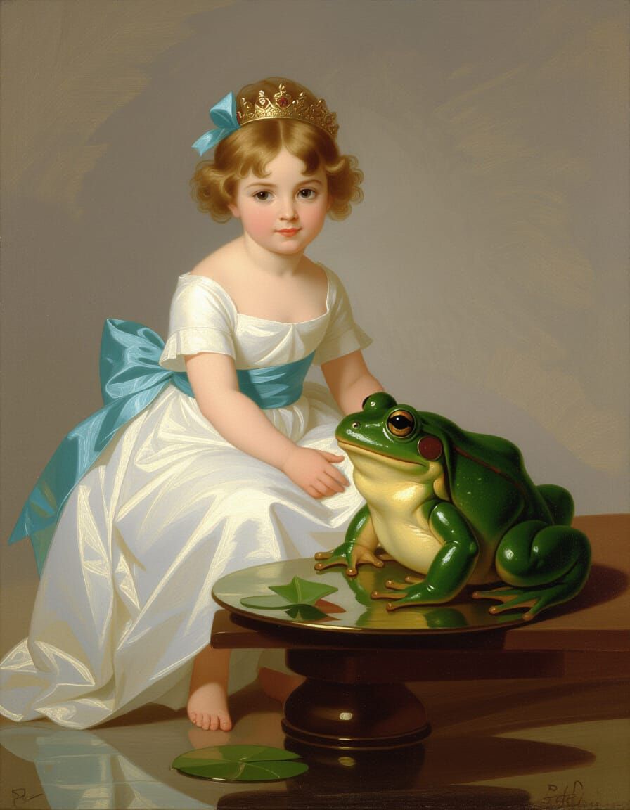 Princess and Frog in Goya Style