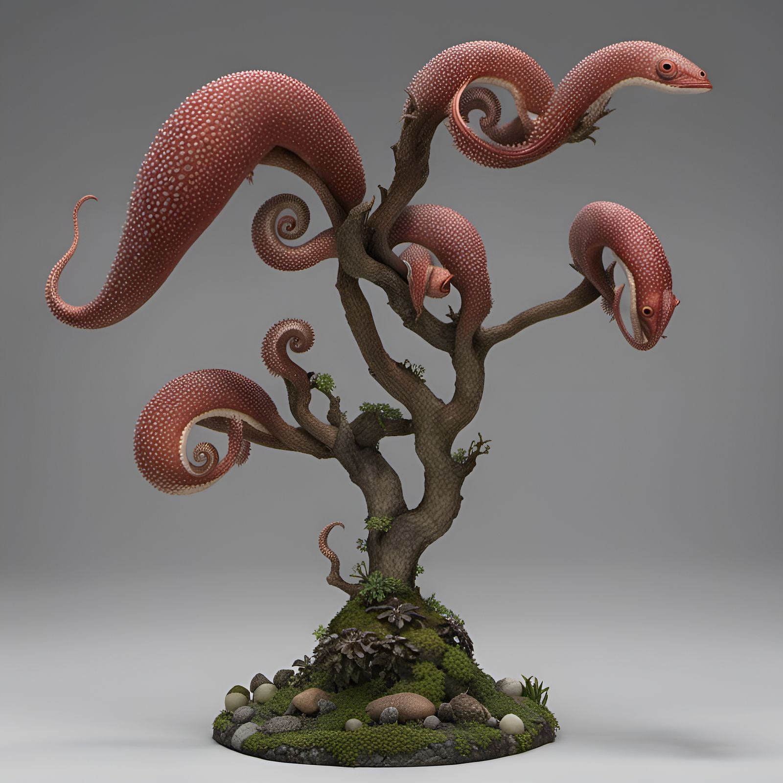 Detailed Japanese Scene as Hyperrealist Painting