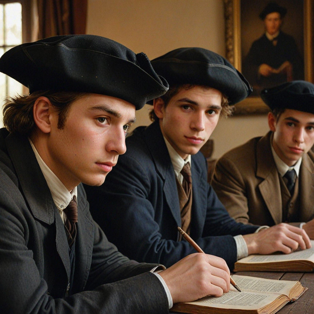 Elder Scholars in Golden Light