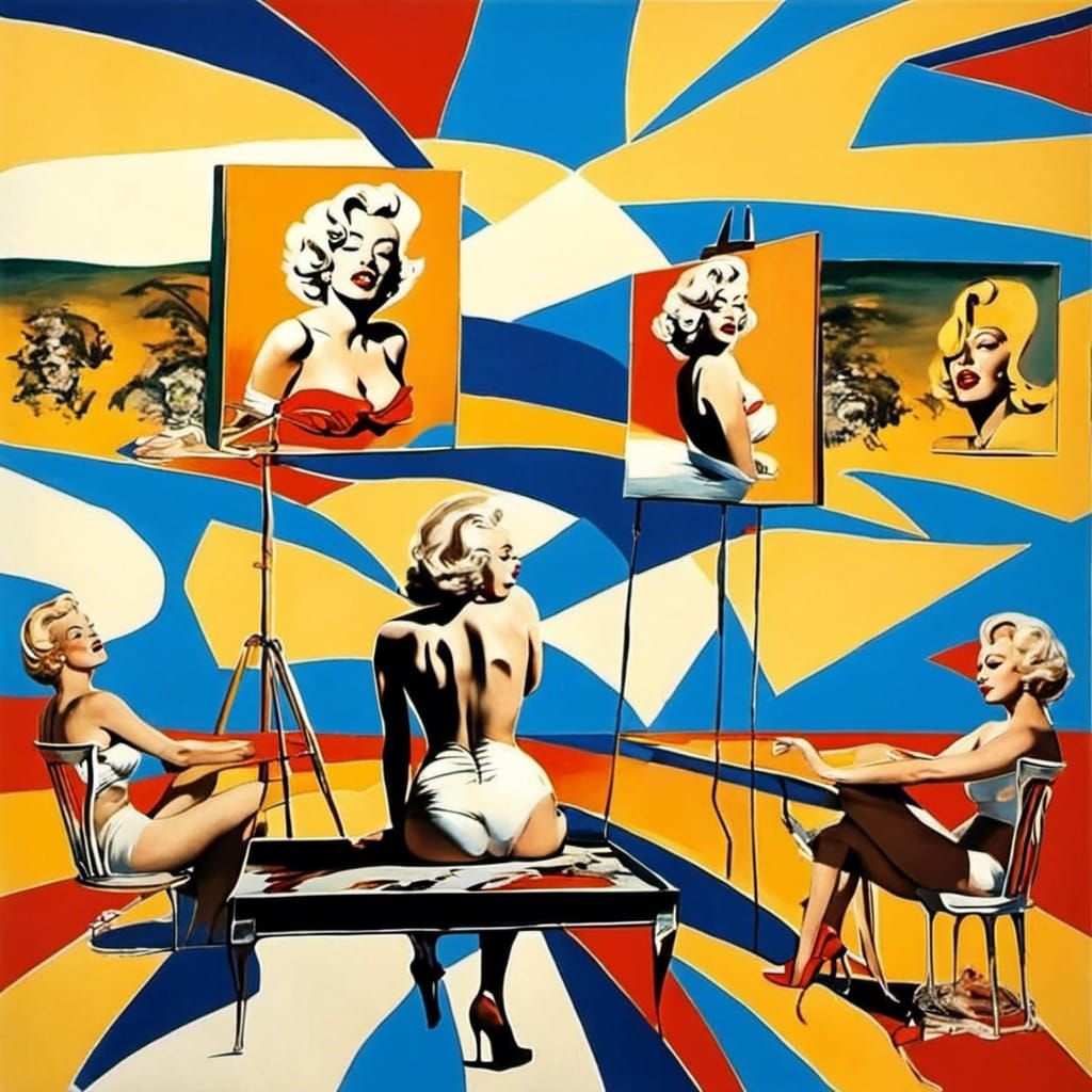 Surreal Marilyn Monroe in Dali Style