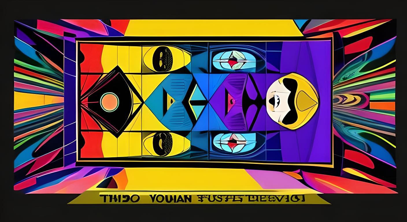 Milan Kundera in Yellow Submarine Kaleidoscope Pop Art