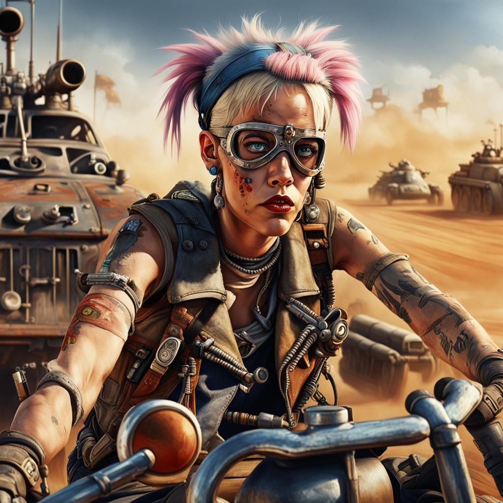 Tank Girl racing Mad Max