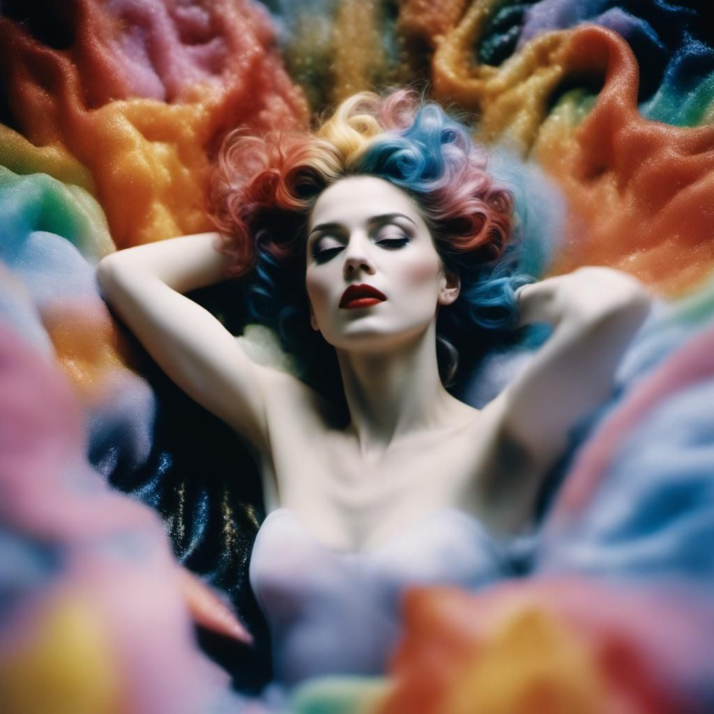 Nebula Madonna: Feminine Strength in Lomography Style