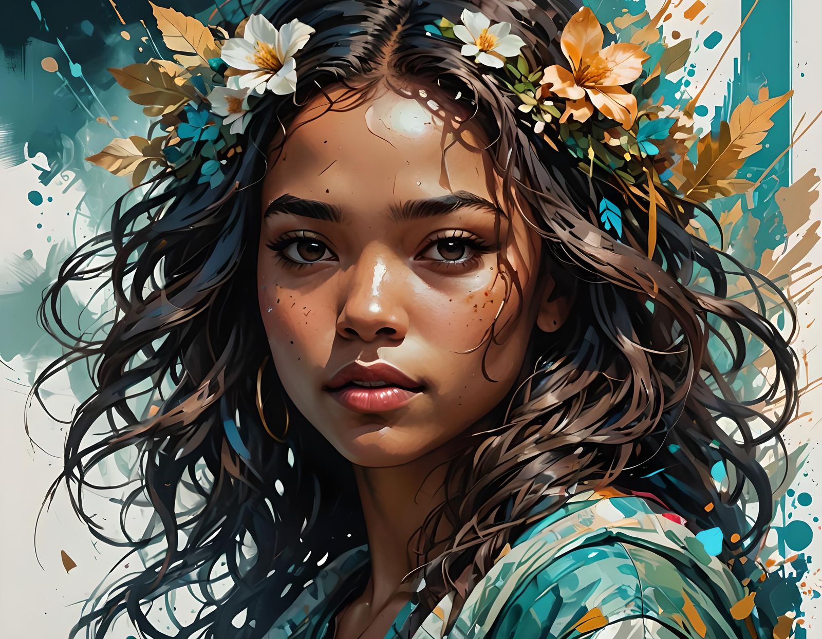 Jessica Sula Portrait in Golden Composition
