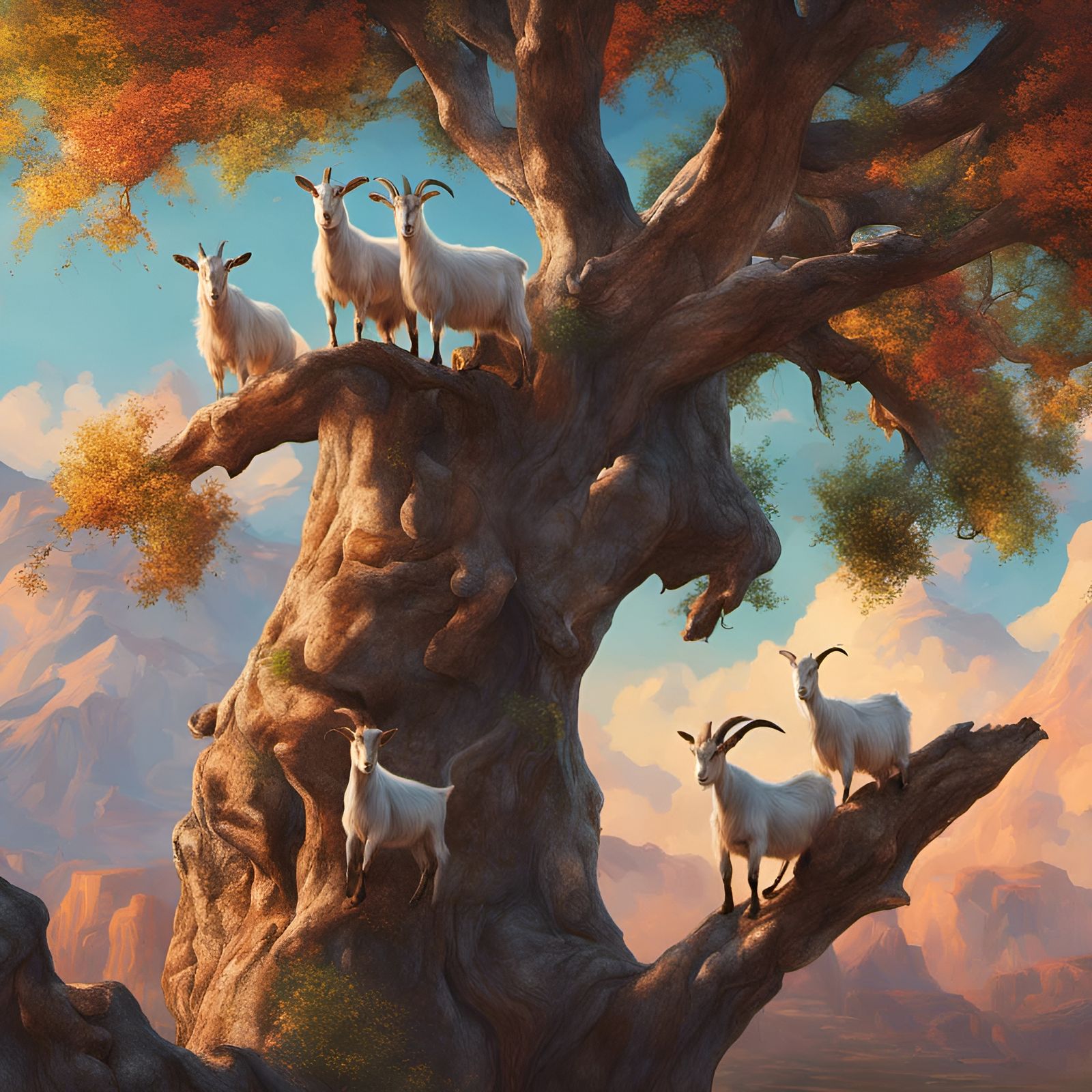 Goats in a tree
