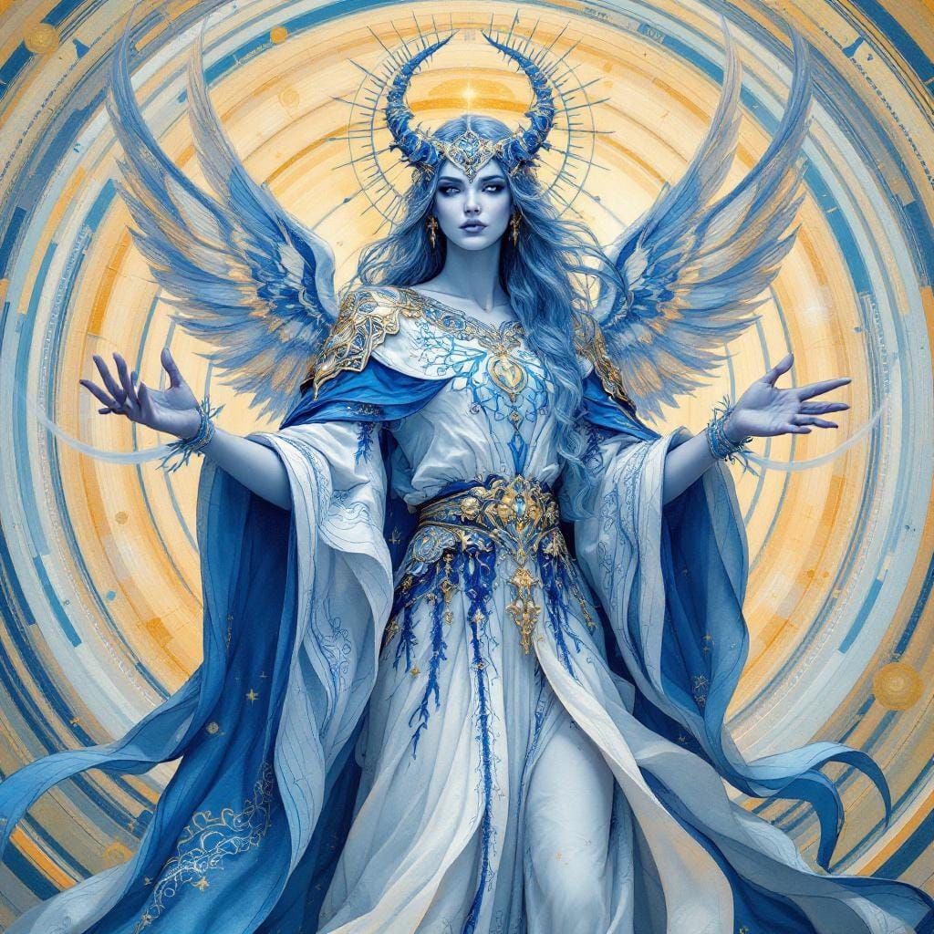 Galgaliel: Angel Ruler in Ethereal Digital Art