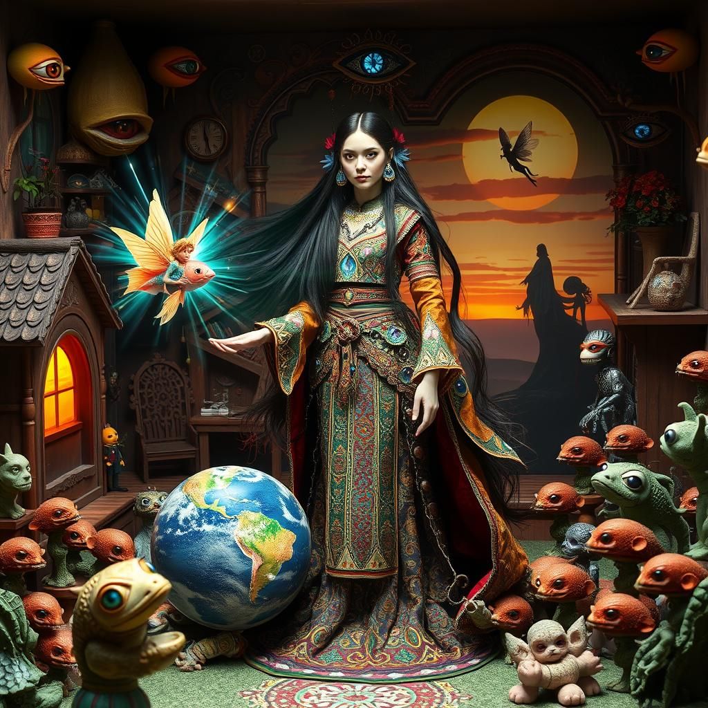 Dervish in Dollhouse: Surreal Digital Bio Art