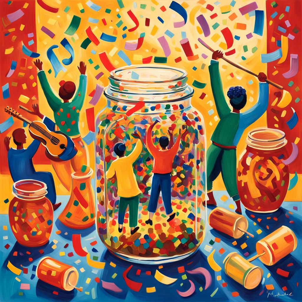 Miniature Portuguese Festival in a Jar, Fauvist Concept Art