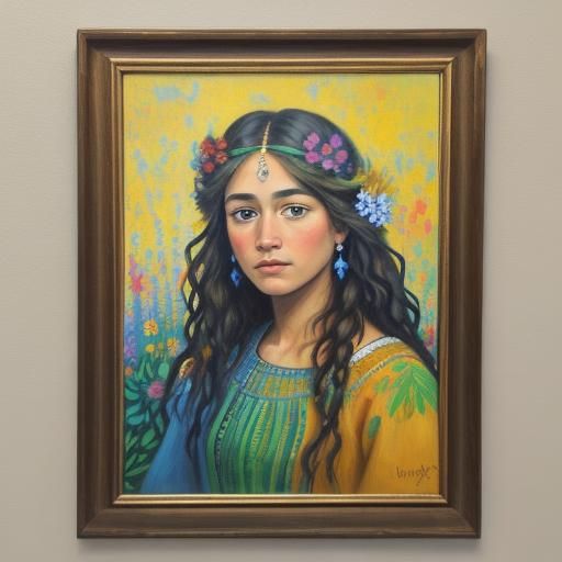 Boho Wildflower Graphic in Matisse Style