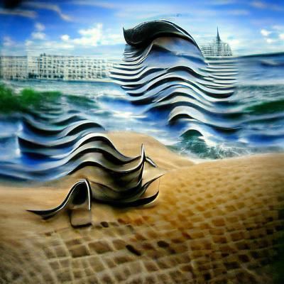 Surreal Waves in Abstract Composition