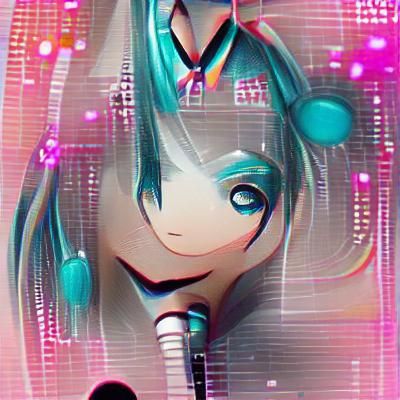 Hatsune Miku Digital Portrait