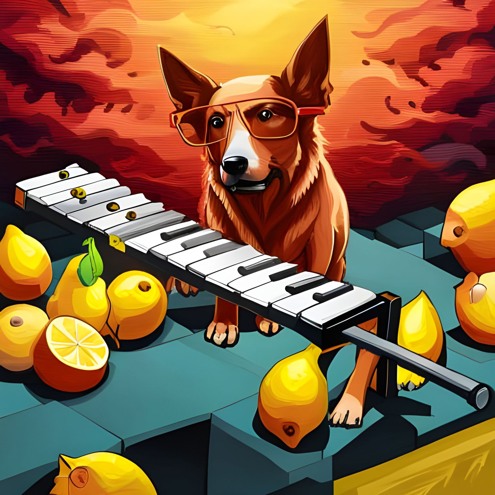 Sword Dog Xylophone Lemon AI Creation