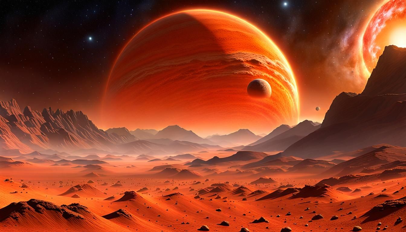 Proxima Centauri Planet Artwork: Desert Landscape