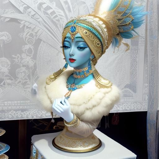 Detailed 3D Rendering in Erté Style