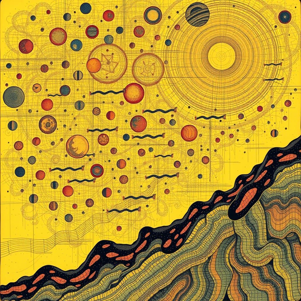 Surreal Universe Edge in Ukiyo-e Style