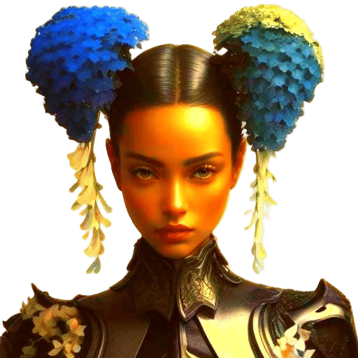 Colorful Botanical Faces in High Resolution