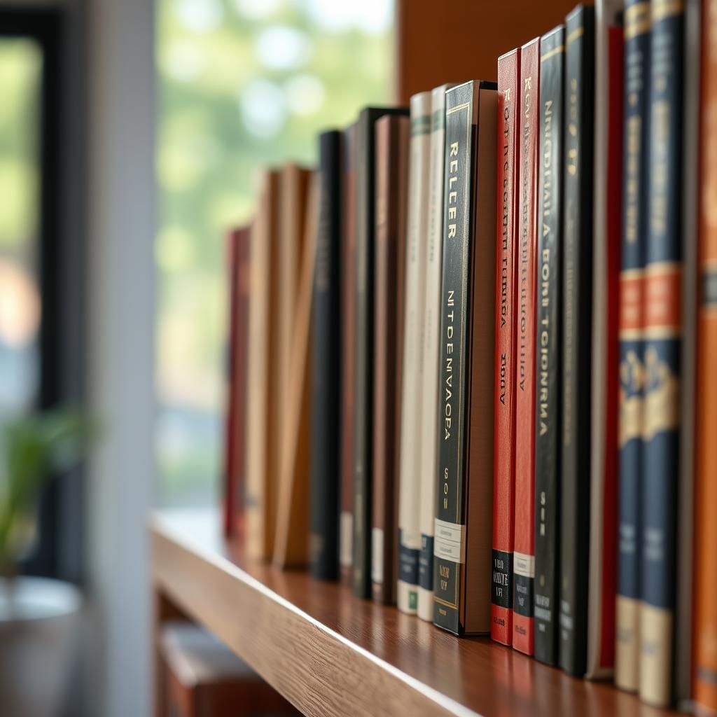 Bookshelf in Natural Lighting: Professional Photography