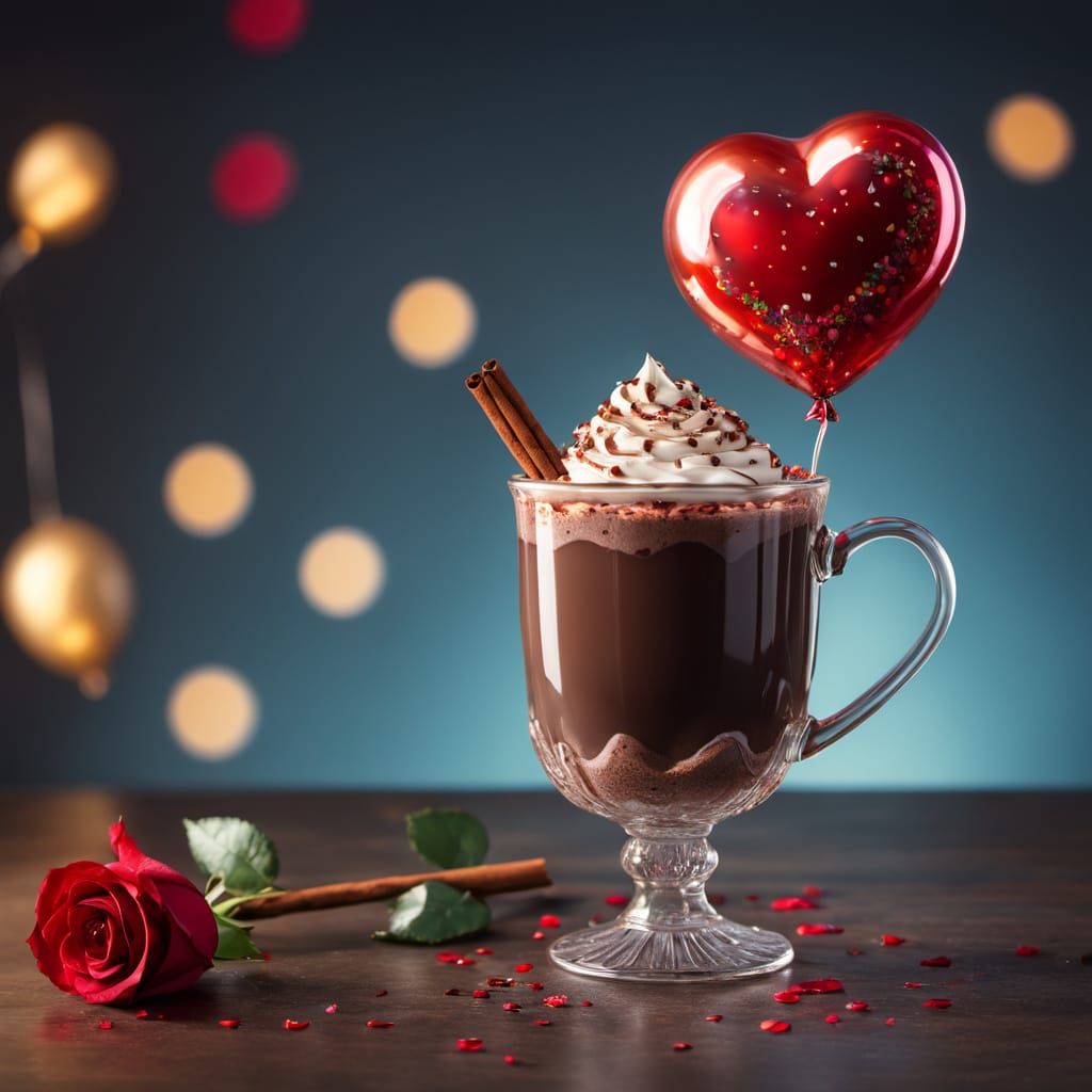 When crystal is filled up on Valentine's Day with cinnamon rose...