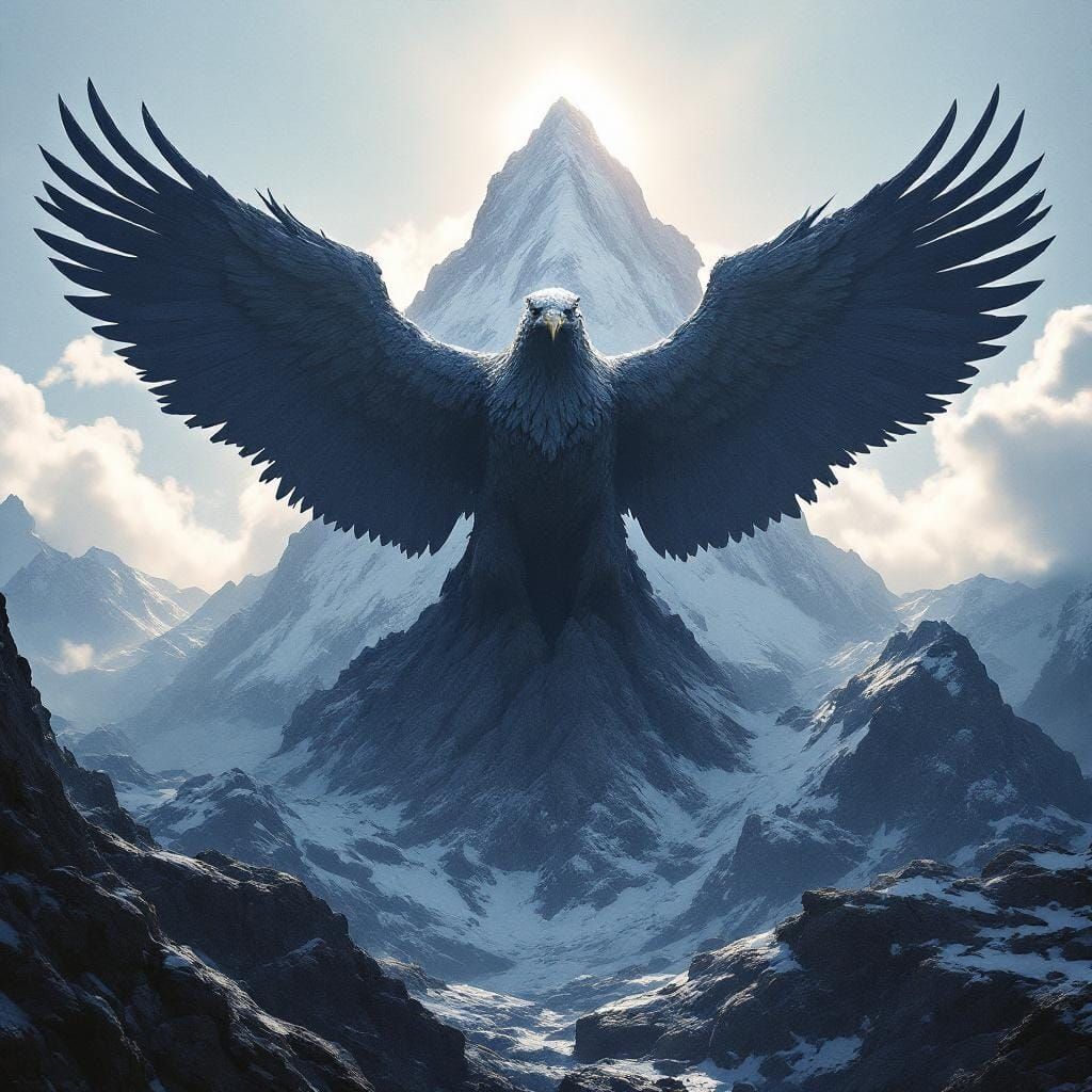Majestic Mountain Eagle in Cinematic Style