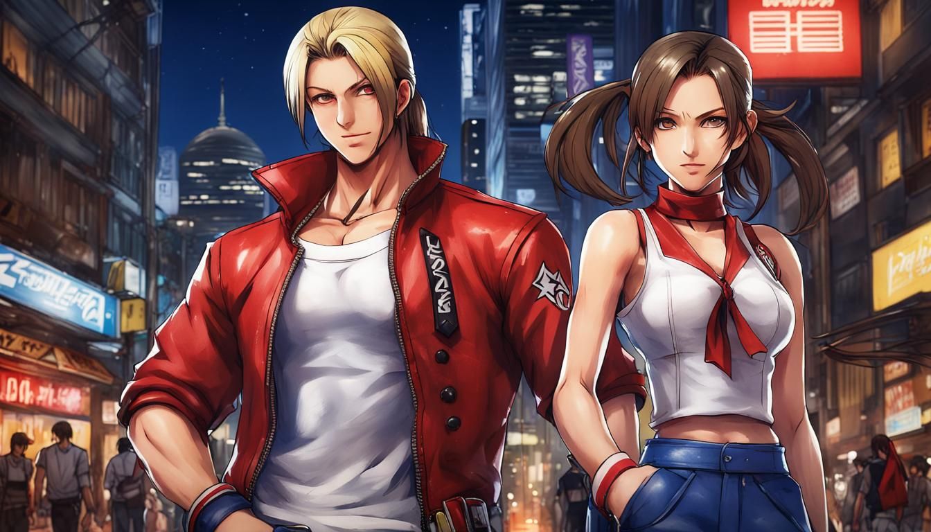 Mai Shiranui and Andy Bogard in Sydney, Australia