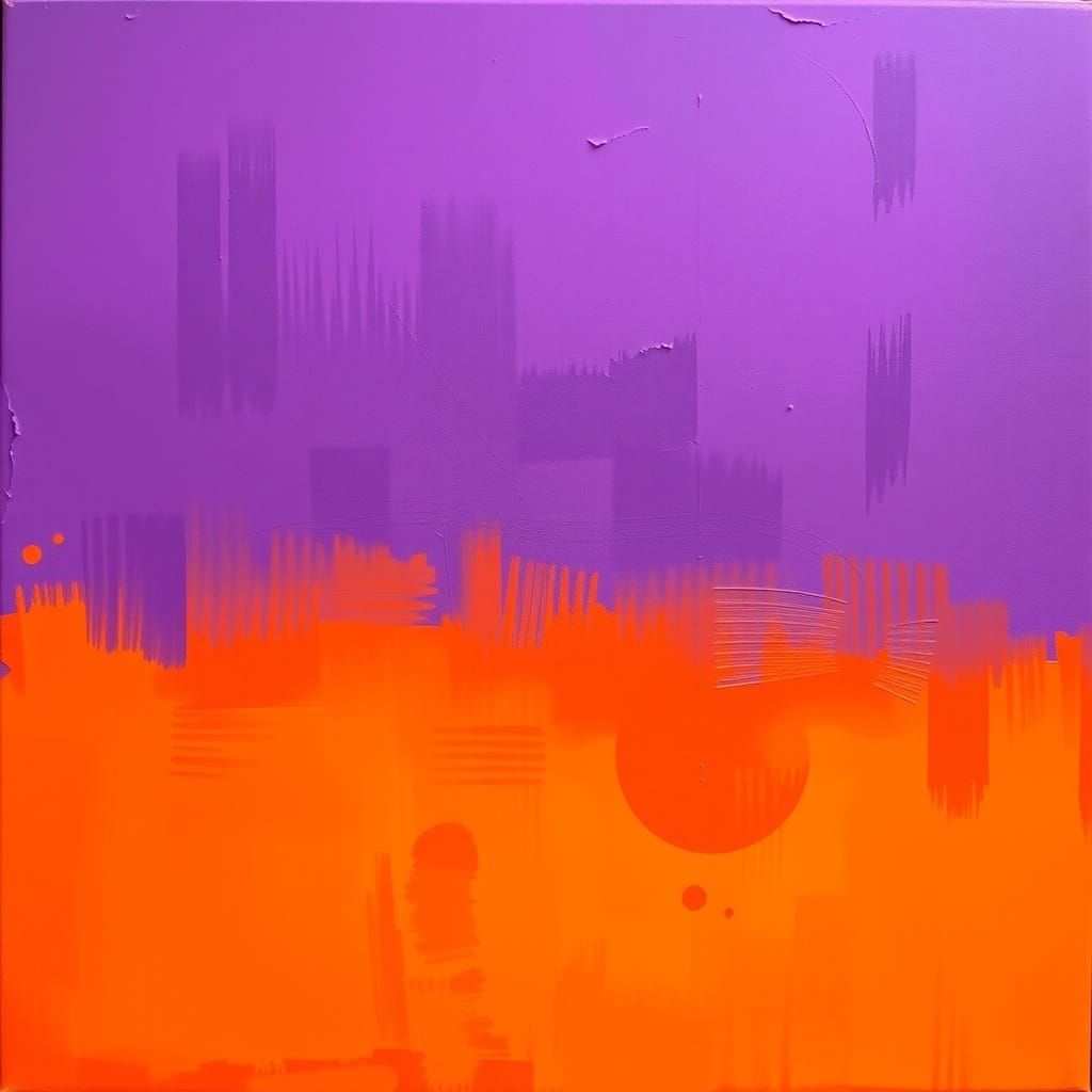 Rothko-Inspired Abstraction in Deep Purples and Oranges