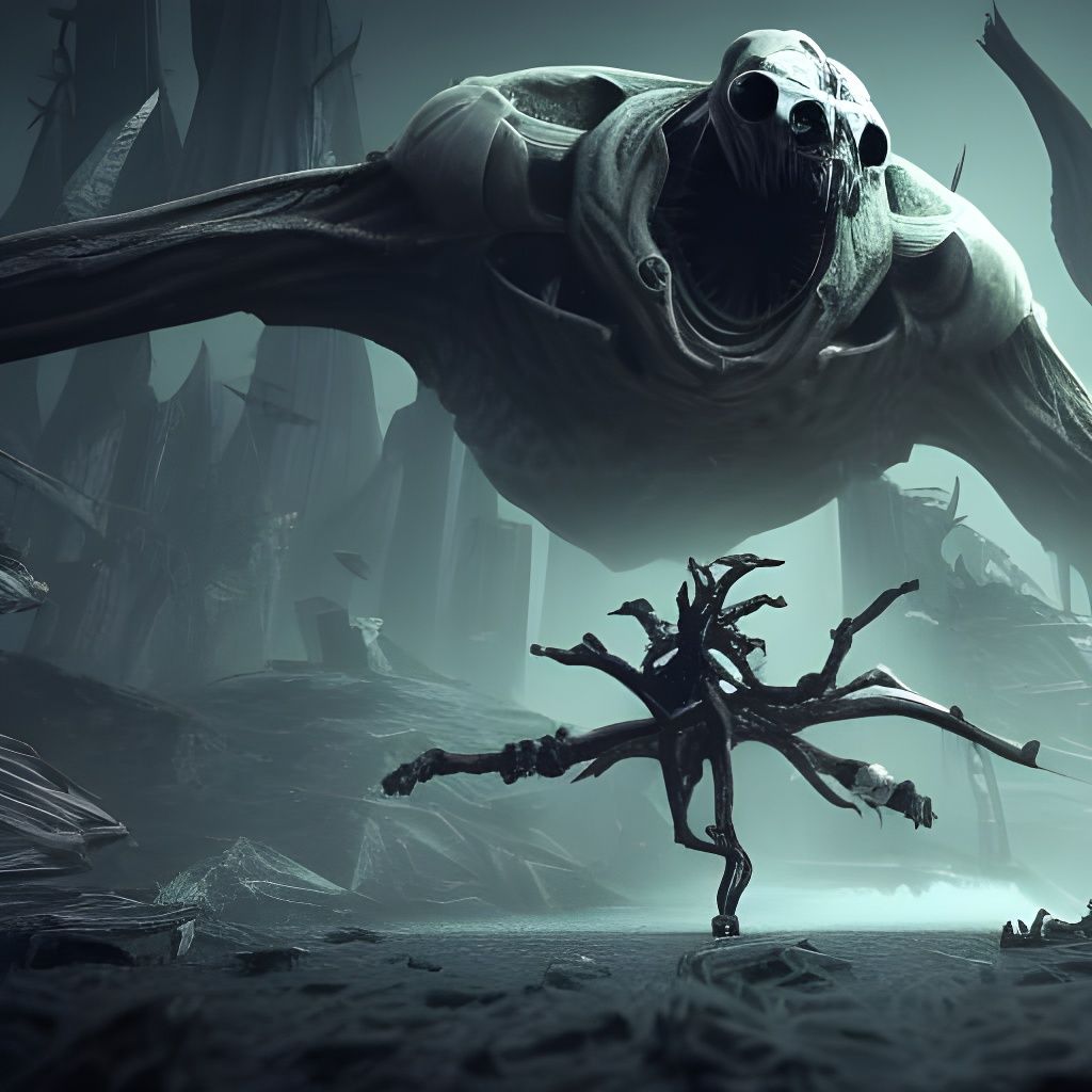 Futuristic New World in Nychos Style, 3D Render