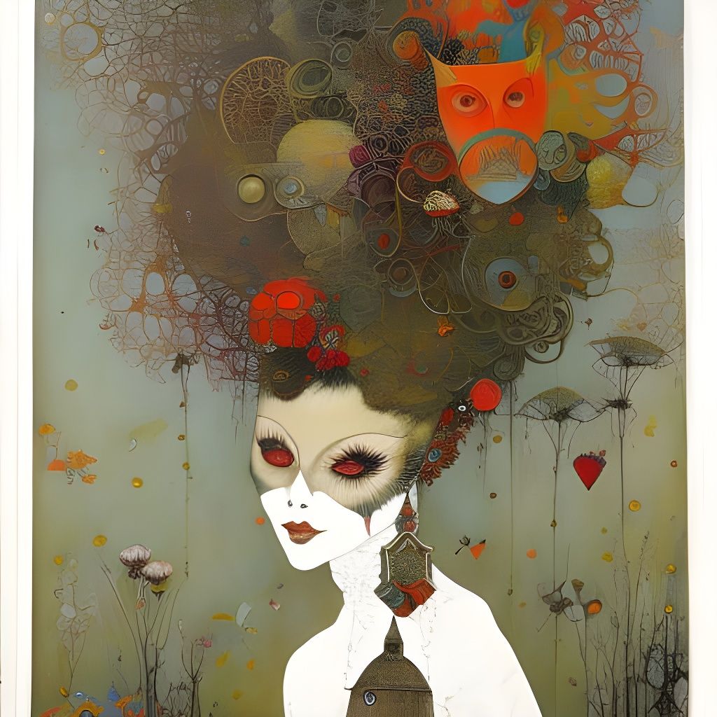 Surreal Masquerade in Cool Colors