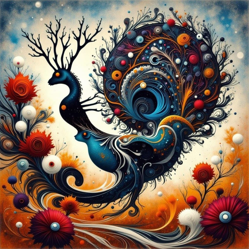 Abstract Image with Intricate Line Work