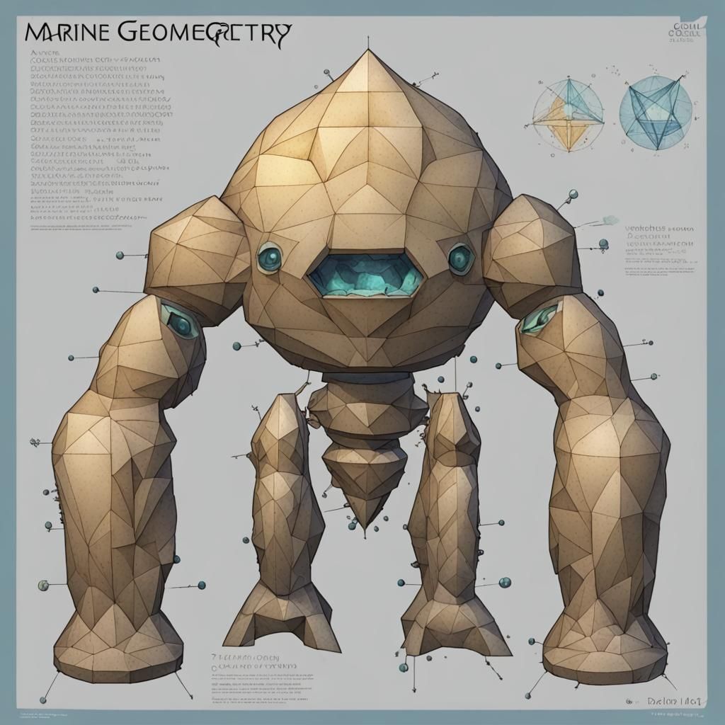 Marine Geometry Golem Emerges from the Sea