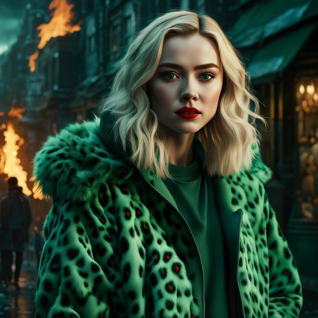 Slytherin Queen Conjuring Fire: Digital Matte Painting