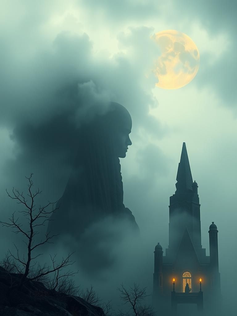 Ethereal Mist and Symbolic Forms in Dark Surrealism