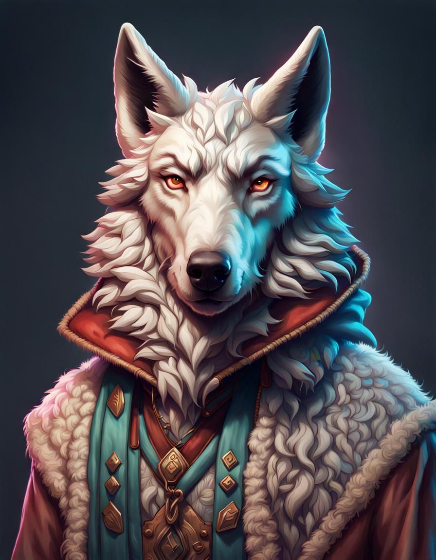 Wolf in Sheep's Clothing: Hyperdetailed Digital Portrait