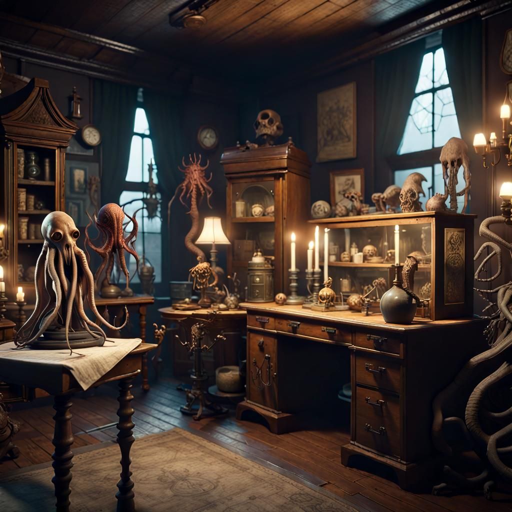 Lovecraftian Cabinet of Curiosities in Unreal Engine 5
