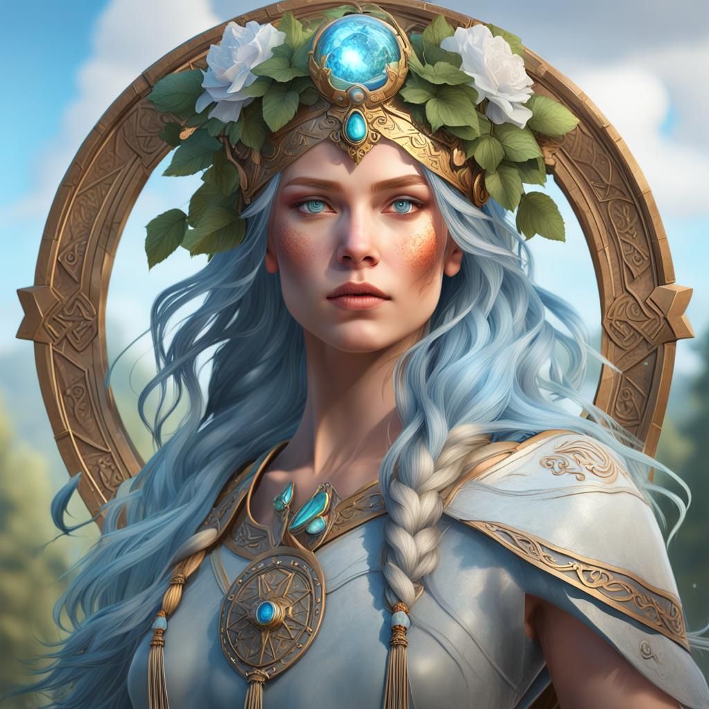 Freya, Nordic Goddess of Nature: Detailed Portrait
