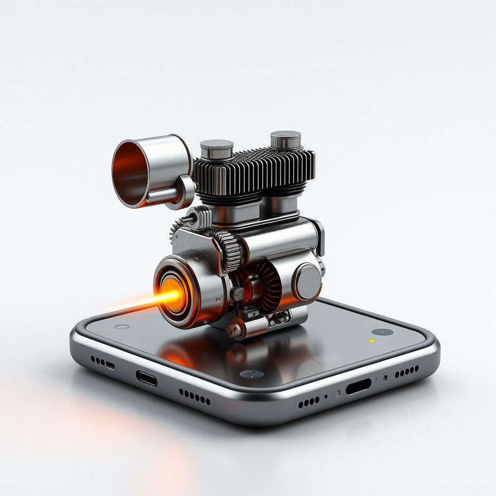 Futuristic iPhone Concept Blends Industrial Mechanics with C...