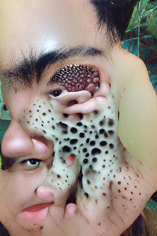Pattern of Closely Packed Holes