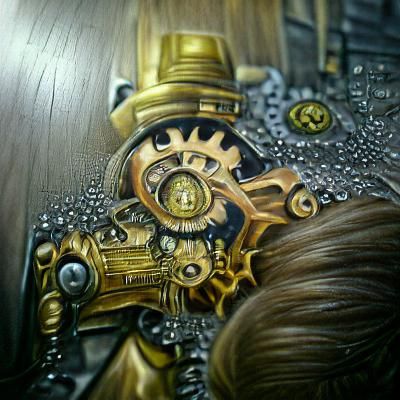 Detailed Painting of Clockwork Mechanism