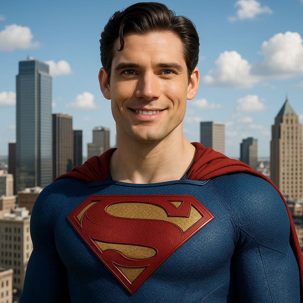 David Corenswet as Superman in CGI