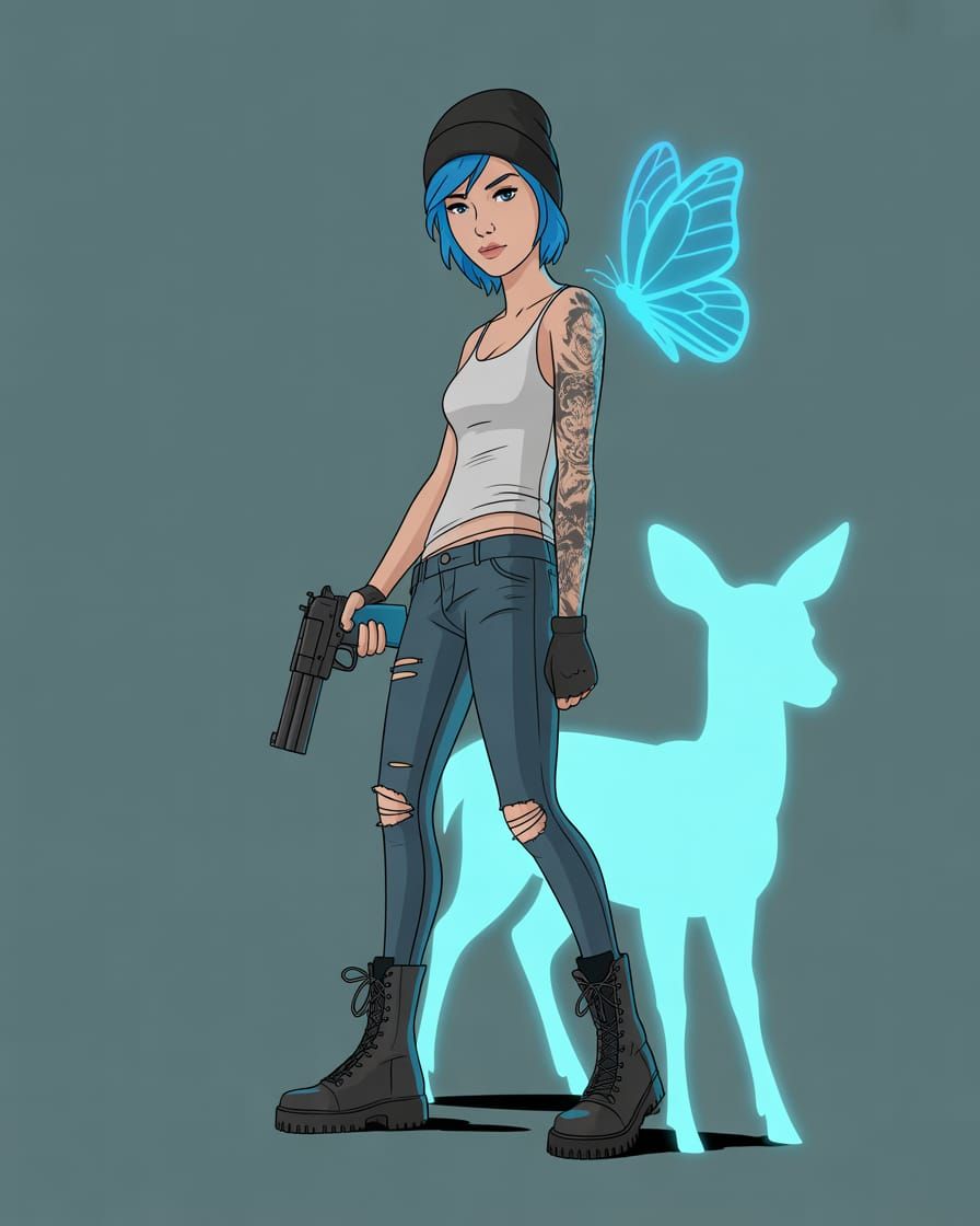 Stylized Cel-Shaded Animation of Confident Woman